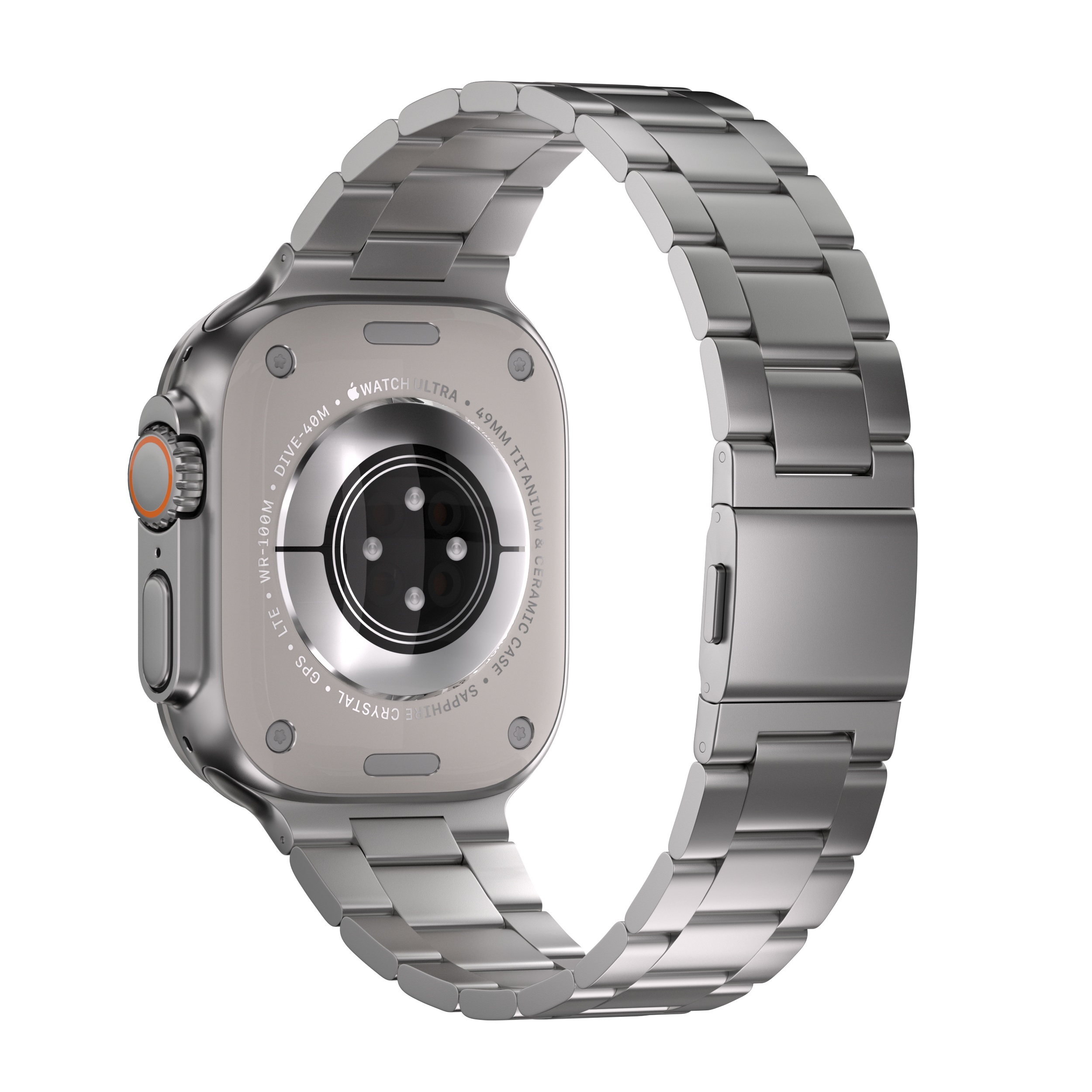 Titanium Band for Apple Watch Ultra 3/2/1 49mm - Magnet Buckle - Easy Resize Tool-Free Links