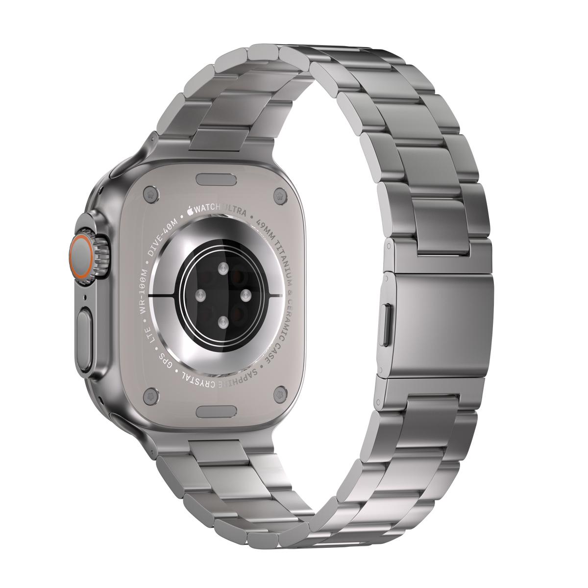 Titanium Oyster Series 2 - Titanium Band for Apple Watch Ultra 2 with Magnet Buckle and Quick Release Links