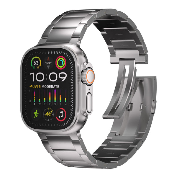 Titanium Band 2nd Gen - Upgraded Folding Buckle for Apple Watch Ultra 2/49mm - Ultra Supply Co