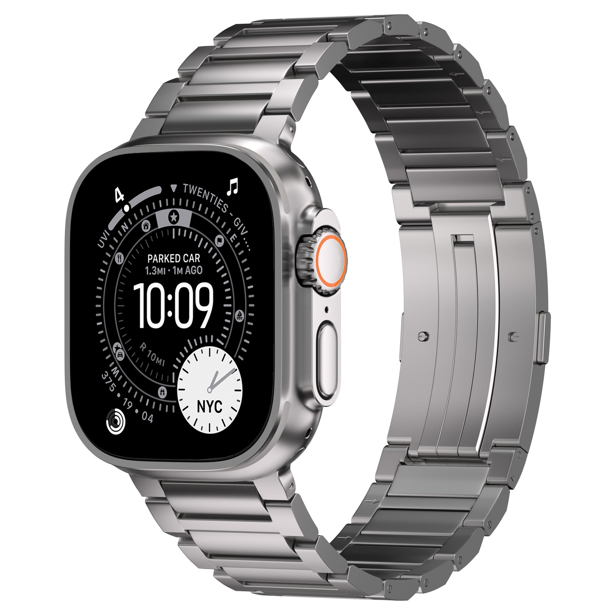 Titan G4 titanium band folding buckle detail