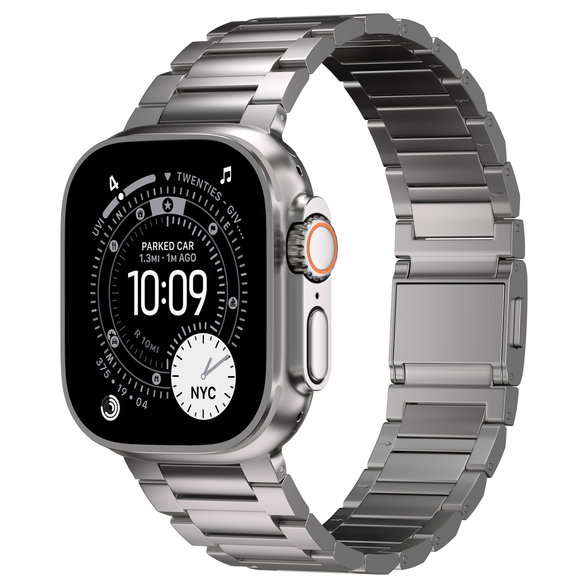 Titan G4 titanium band closed on wrist