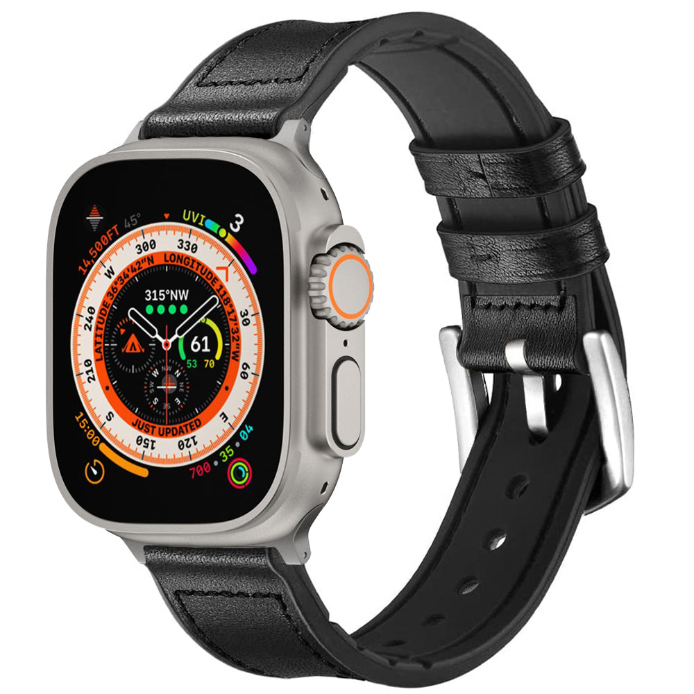 Correa De Cuero negra Ultra 2 para Apple Watch Ultra