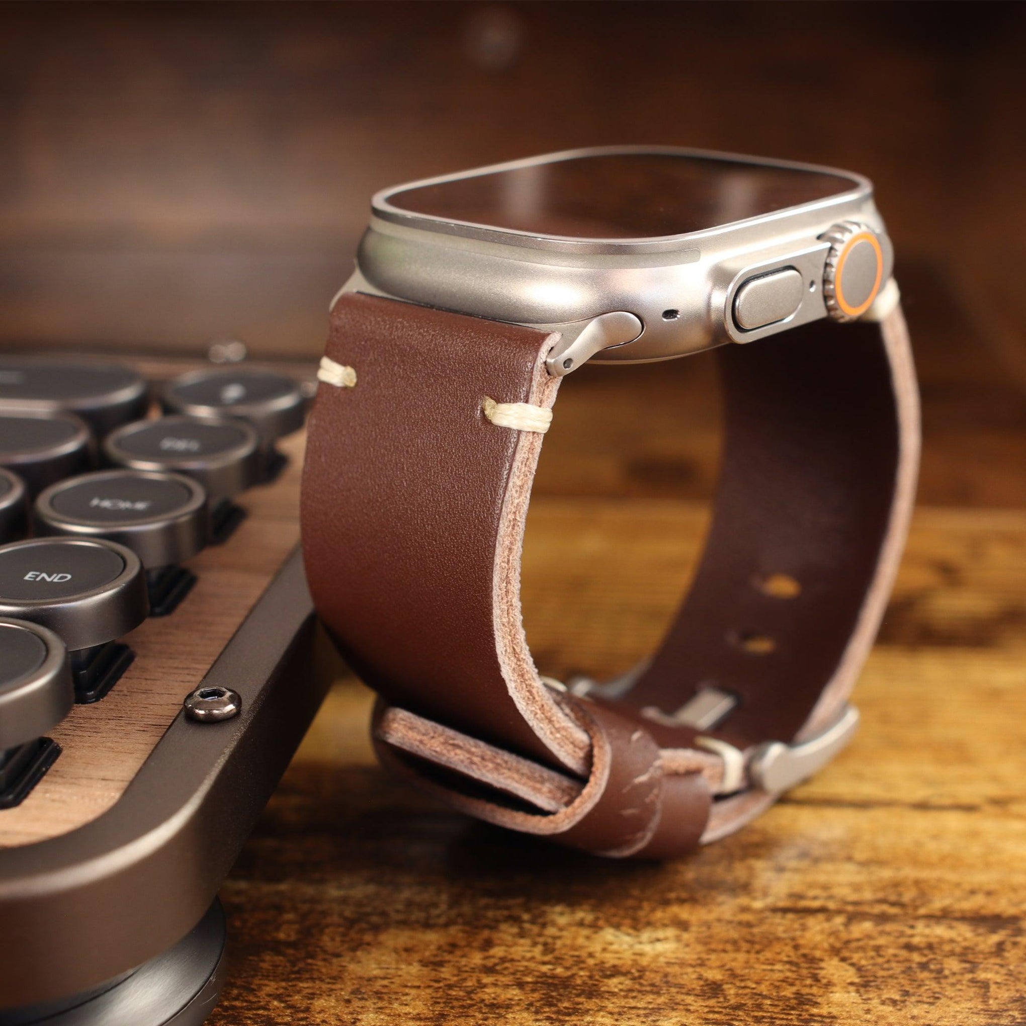 Vintage Leather Strap for Apple Watch Ultra 3, Ultra Series 10