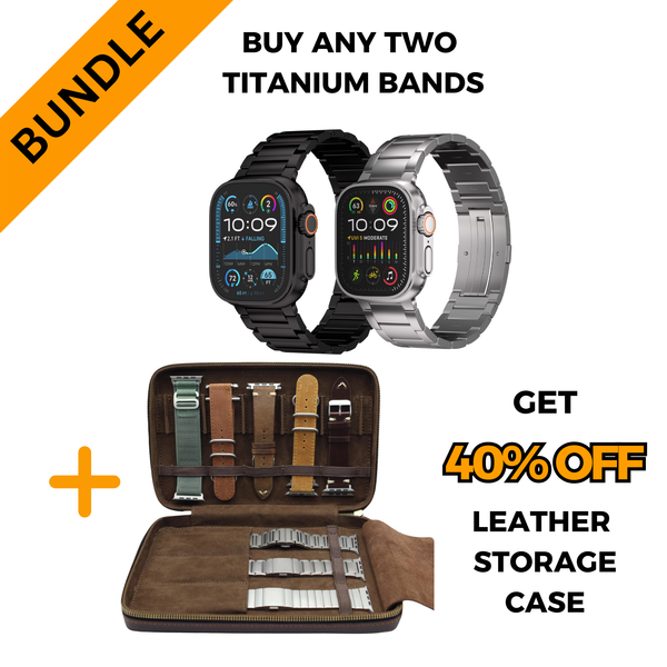 Two Bracelet Bundle w/ 40% OFF on Leather Carrying Case